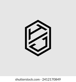 IJ line geometric monogram with high quality professional design that will print well