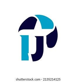 IJ Monogram Initials Letter Concept. IJ Symbol Logo Design. I J elegante und professionelle Buchstaben Icon Design.