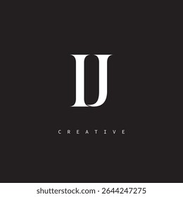 IJ Monogram Logo Minimal Elegant Letter mark for Luxury, Fashion   Creative Brands	
