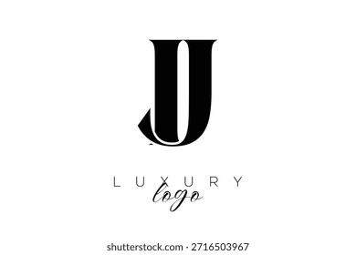 IJ Serif Letter Monogram Typography Logo for Elegant Premium Branding Identity