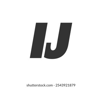 IJ Techno Editable Font Logo For Corporate Branding. Bold, Futuristic Design With Unique Typographic Ideas. Minimal Custom Type And Dynamic Letter Variations For Promotion, Printing, And Book Titles