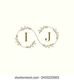 IJ wedding infinity in elegant monogram with high quality professional design that will print well