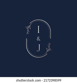 IJ wedding initial logo letters in high quality professional design that will print well across any print media