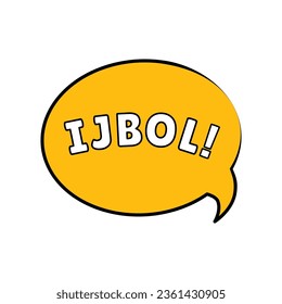 IJBOL ex Lol phrase. Gen-Z version of LOL, stands for “I just burst out laughing”, Vector speech bubble icon, badge illustration on white background