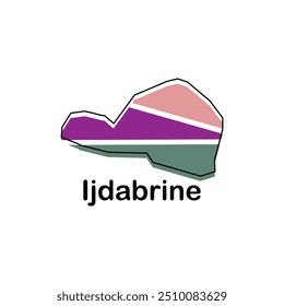 Ijdabrine map.vector map of the Lebanon Country. Borders of for your infographic. Vector illustration design template