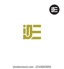 Design de Monograma de Letra de Logotipo IJE