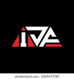 IJF triangle letter logo design with triangle shape. IJF triangle logo design monogram. IJF triangle vector logo template with red color. IJF triangular logo Simple, Elegant, and Luxurious design.