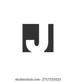 Diseño del logotipo de IJI. Letra inicial I J Estilo de letra en negrita para startups tecnológicas, consultoría, marca corporativa. Nombre creativo de la empresa, titulares de la tipografía, identidad, logotipo de moda. Ilustración vectorial.