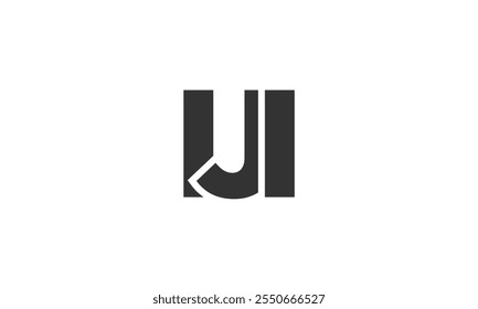 Plantilla de diseño de logotipo IJI con texto fuerte y moderno en negrita. Logotipo de Vector inicial basado en tipografía simple y mínima. Identidad de empresa de moda ideal para la presencia de la marca de las empresas.