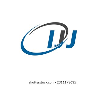 IJJ letter creative modern elegant swoosh logo design