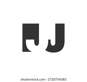 IJJ logo design. Initial letter I J J bold font style for tech startups, consulting, corporate branding. Creative company name, headlines typography identity, trendy logotype. Vector illustration.