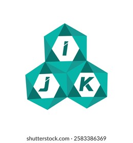 IJK creative minimalist letter logo. IJK unique vector initials alphabet letter logo design
