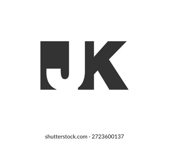 Diseño del logo de IJK. Letra inicial I J K estilo de letra en negrita para startups tecnológicas, consultoría, marca corporativa. Nombre creativo de la empresa, titulares de la tipografía, identidad, logotipo de moda. Ilustración vectorial.