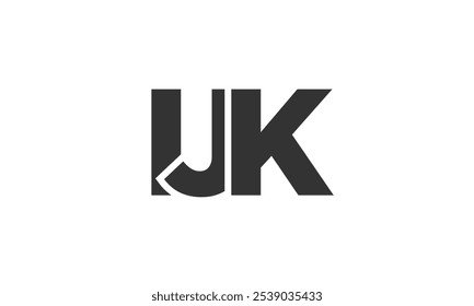 IJK logo design template with strong and modern bold text. Initial based vector logotype featuring simple and minimal typography. Trendy company identity ideal for businesses brand presence.