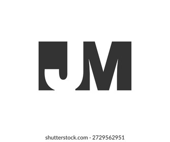 Diseño del logo de IJM. Carta inicial I J M estilo de letra en negrita para startups tecnológicas, consultoría, marca corporativa. Nombre creativo de la empresa, titulares de la tipografía, identidad, logotipo de moda. Ilustración vectorial.