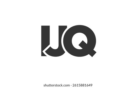 IJQ logo design template with strong and modern bold text. Initial based vector logotype featuring simple and minimal typography. Trendy company identity ideal for businesses brand presence.
