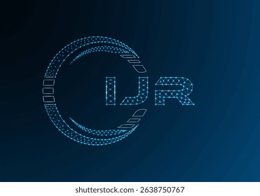 IJR low poly letter logo vector design. IJR lower poly logo design. Low poly logo.