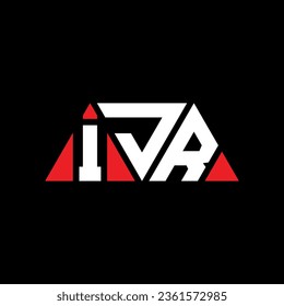 Diseño del logotipo de la letra triangular IJR con forma triangular. Monograma de diseño del logotipo del triángulo IJR. Plantilla de logotipo vectorial de triángulo IJR con color rojo. Logo triangular IJR Diseño sencillo, elegante y lujoso.