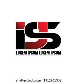 vector de diseño de logotipo de monograma de carta IJS