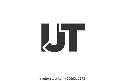 IJT logo design template with strong and modern bold text. Initial based vector logotype featuring simple and minimal typography. Trendy company identity ideal for businesses brand presence.