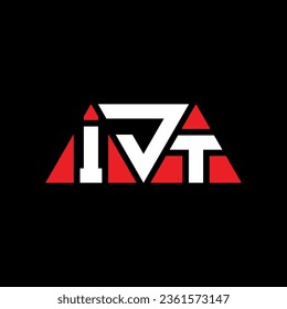 IJT triangle letter logo design with triangle shape. IJT triangle logo design monogram. IJT triangle vector logo template with red color. IJT triangular logo Simple, Elegant, and Luxurious design.