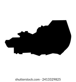 Ijuw district map, administrative division of Nauru. Vector illustration.