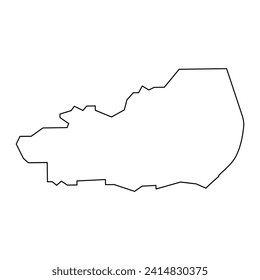 Ijuw district map, administrative division of Nauru. Vector illustration.
