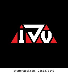 IJV triangle letter logo design with triangle shape. IJV triangle logo design monogram. IJV triangle vector logo template with red color. IJV triangular logo Simple, Elegant, and Luxurious design.