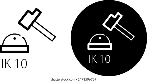 IK 10 Symbol , IK Bewertungssymbol , Vektorillustration