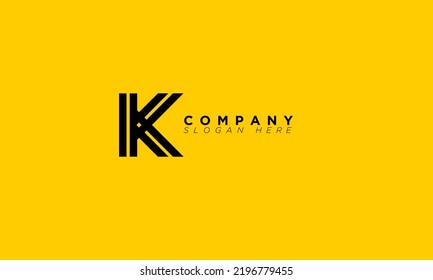 IK Alphabet letters Initials Monogram logo 