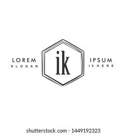 IK Initial beauty monogram logo vector