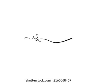 Initial handschriftlich Logo, Vektordesign