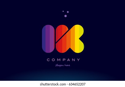 ik i k alphabet letter colorful creative colors text dots creative company logo vector icon design template