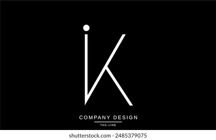 IK, KI Abstrakte Buchstaben Logo Monogramm Design Schriftart Symbol