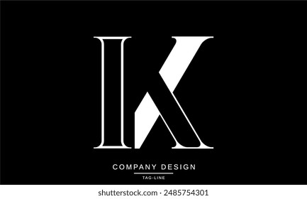 IK, KI Abstract Letters Logo Monogram Design Font Icon