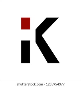 iK, Ki, iC initials geometric letter company logo