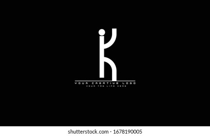 IK KI I K abstract vector logo monogram template