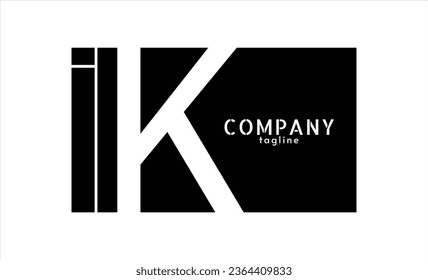IK Letter Logo Design Concept. Vector Logo Illustration.