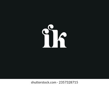 Logo-Design für IK-Buchstaben und erstes Logo