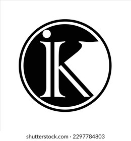 IK letter vector logo design symbols icon