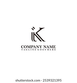 iK Logo design concept simple vector