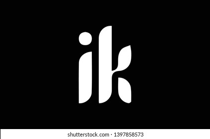IK logo design template vector illustration