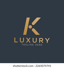 IK logo or KI Logo. luxury Logotype design for company.