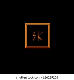 ik logo letter initial, Abstract Polygonal Background Logo, design for Corporate Business Identity,flat icon, Alphabet letter