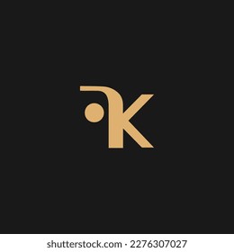 Logo de IK. Vector de diseño de logotipo IK de letra monográfica. Diseño del logotipo de la carta IK con tendencias modernas
