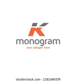 IK monogram letter logo IK abstract creative logo