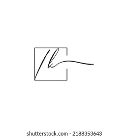 IK siganture logo concept in high quality professional design that will print well across any print media
