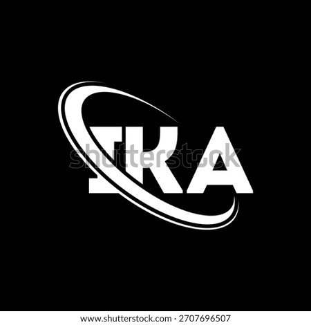 IKA logo. IKA letter. IKA letter logo design. Initials IKA logo linked with circle and uppercase monogram logo. IKA-typography for technology, business and real estate brand.