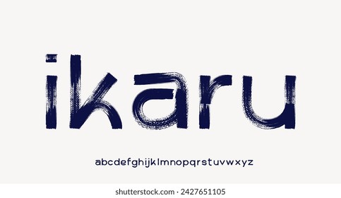 IKARU FONT VECTOR DISPLAY BRUSH LOWERCASE HANDWRITTING ANIME JAPAN