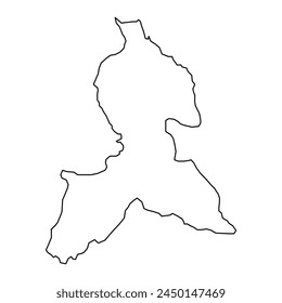 Ikast Brande map, administrative division of Denmark. Vector illustration.